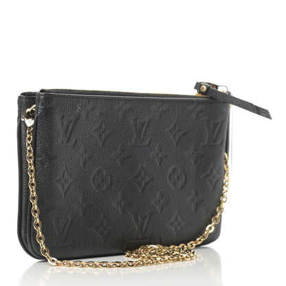 Louis Vuitton Empreinte Double Zip Pochette Black 3 of 14