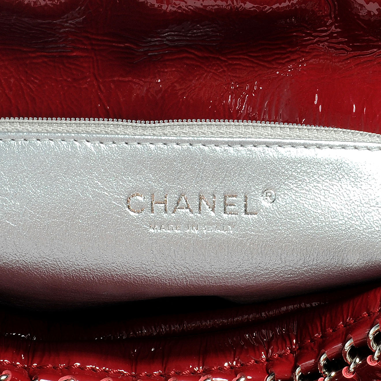 Patent Luxe Ligne Medium Bowler Red