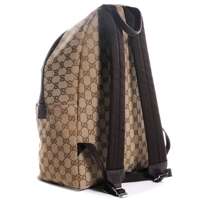 Gucci GG Monogram Web Medium Classic Backpack Brown 3 of 7
