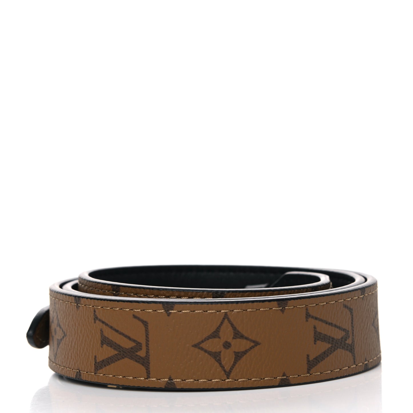Reverse Monogram Bandouliere Shoulder Strap XL Black