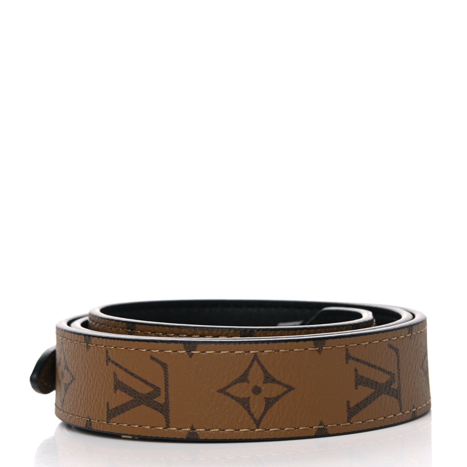 Louis Vuitton Reverse Monogram Bandouliere Shoulder Strap XL Black 2 of 8