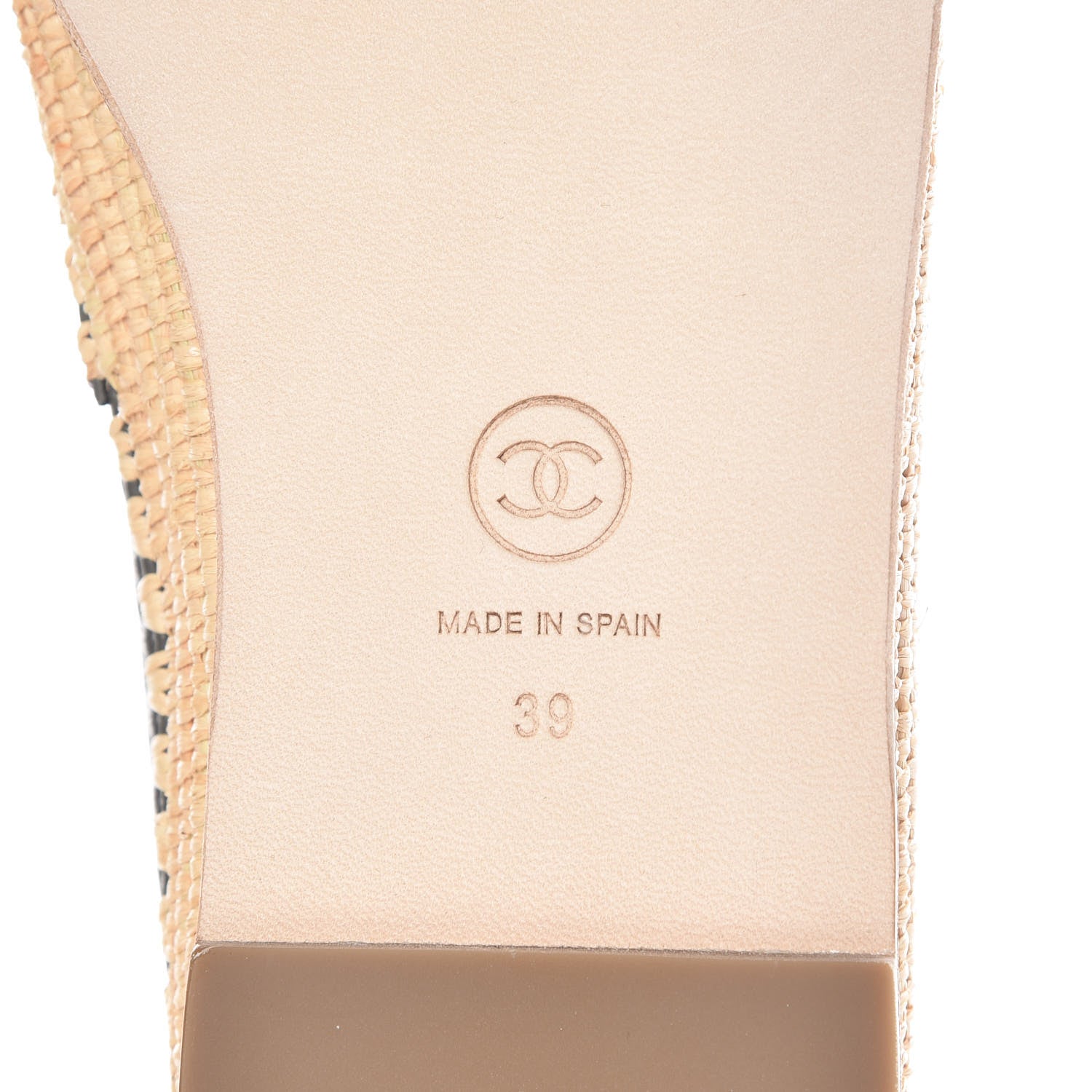 Chanel Lambskin Grosgrain CC Espadrilles 39 Grey Black 6 of 9