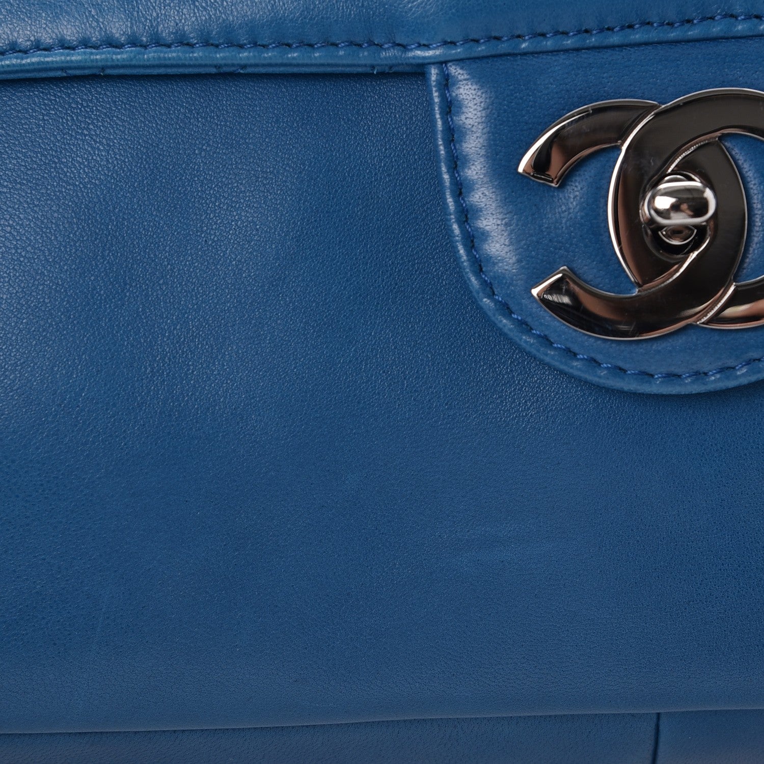 Chanel Lambskin Soft and Chain Large Flap Blue 9 of 9