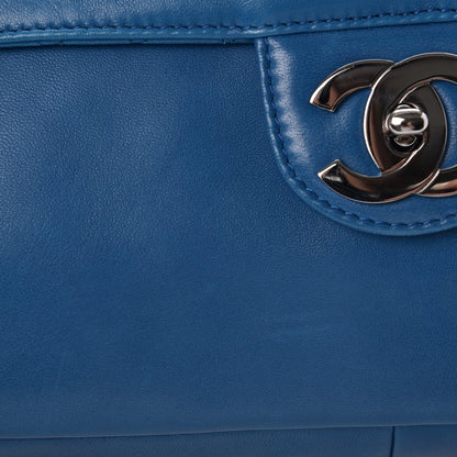 Chanel Lambskin Soft and Chain Large Flap Blue 9 of 9