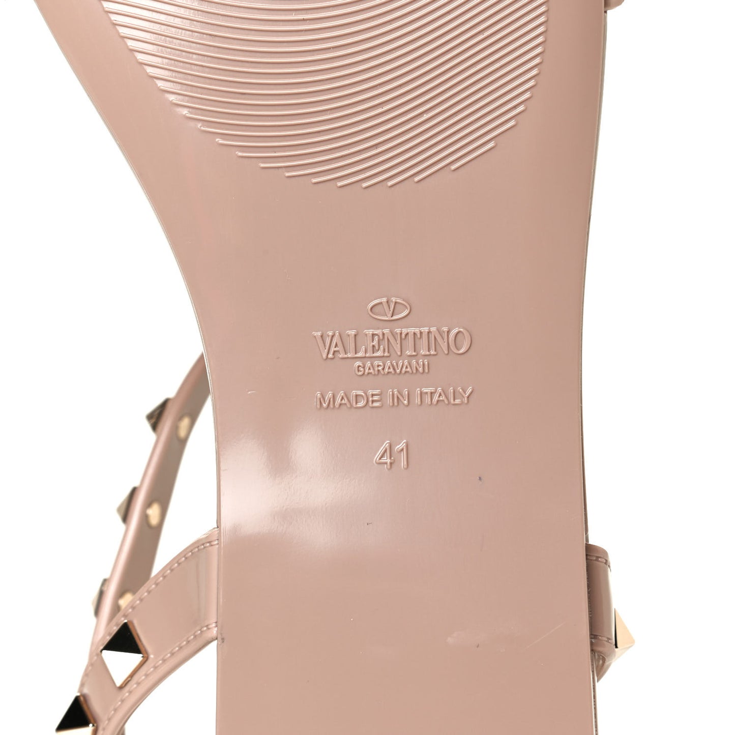 PVC Jelly Rockstud Caged Sandals 41 Poudre