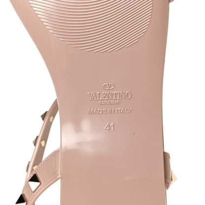 Valentino Garavani PVC Jelly Rockstud Caged Sandals 41 Poudre 6 of 7
