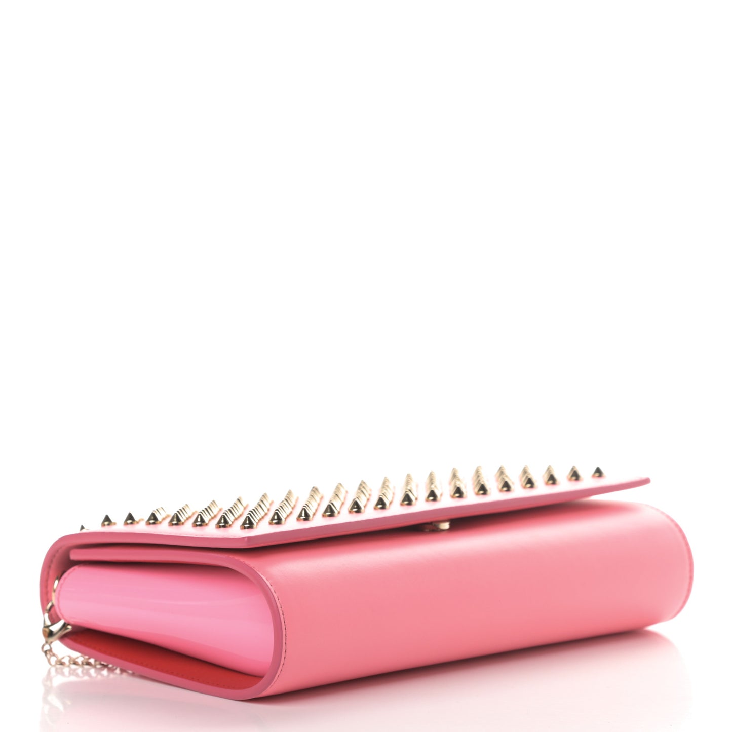 Calfskin Spikes Paloma Clutch Gold Dolly