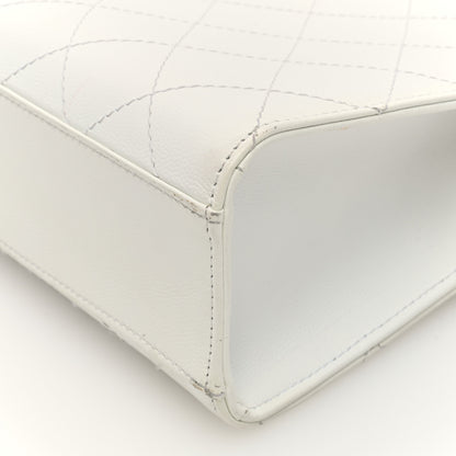 Chanel Caviar Quilted Shoulder Bag White 10 of 10