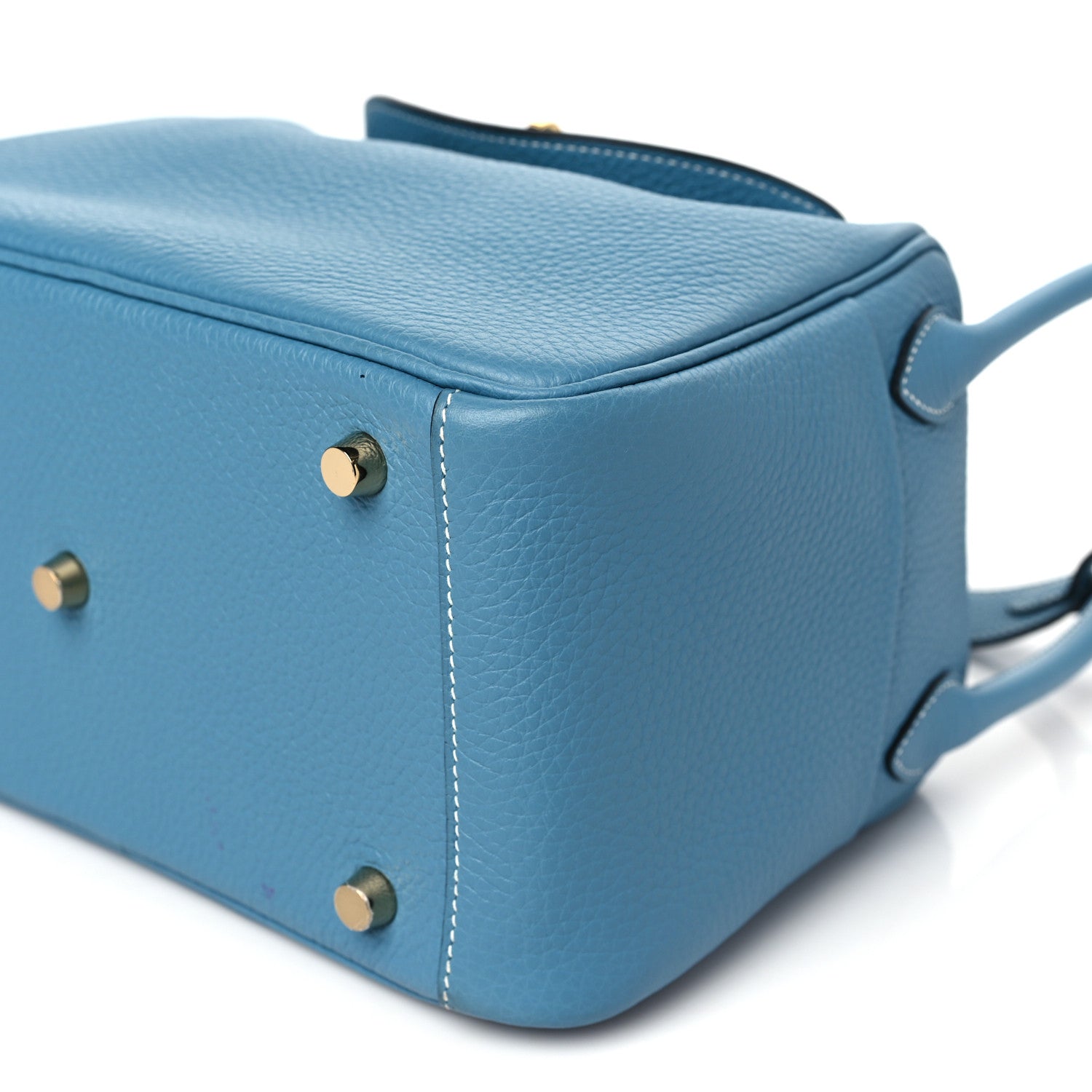 Hermes Taurillon Clemence Lindy 30 New Blue Jean 10 of 10