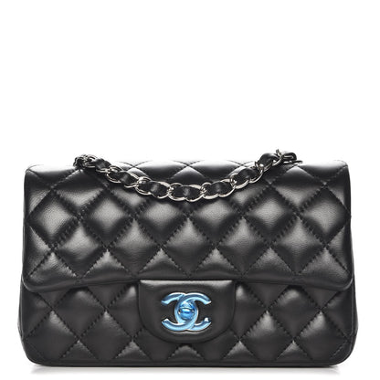 Chanel Lambskin Quilted Mini Rectangular Flap Black 1 of 8