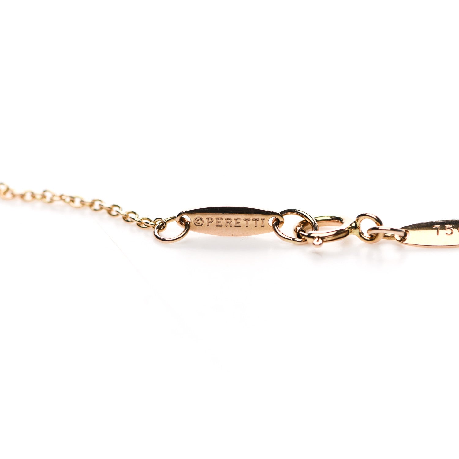 Tiffany 18K Rose Gold Diamond .03ct Elsa Peretti Diamonds by the Yard Pendant Necklace 6 of 7