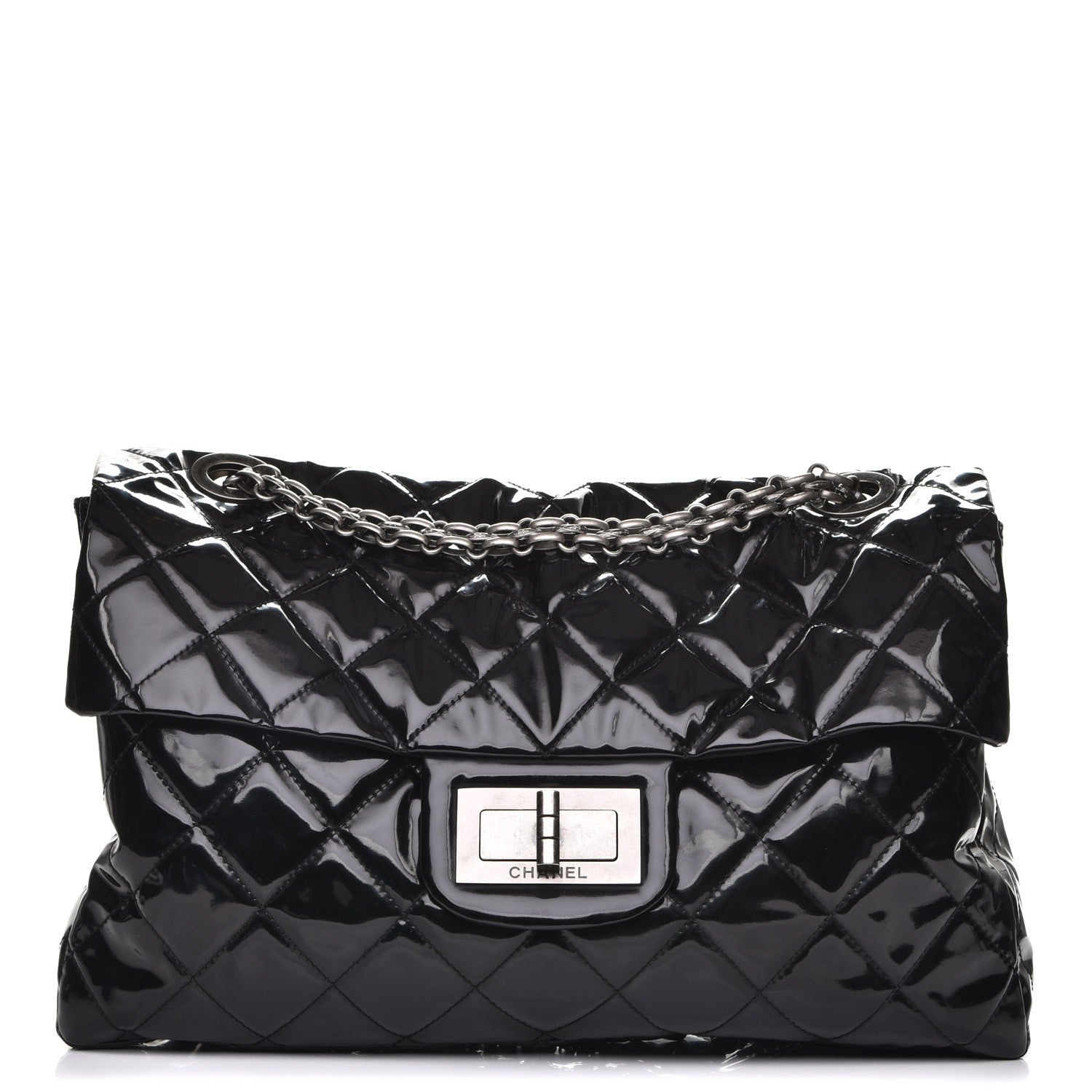 Chanel Vinyl Quilted XXL Reissue Flap Black 1 of 10