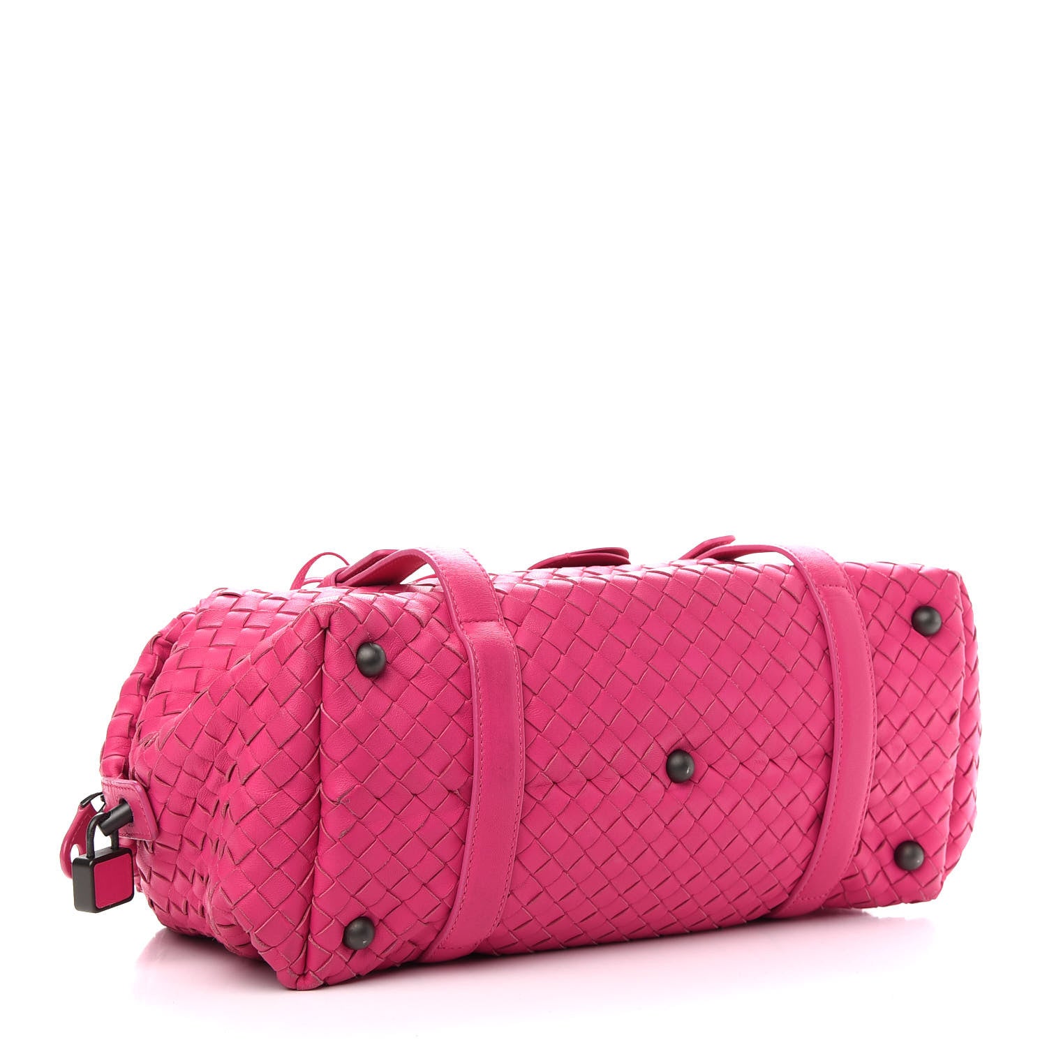 Bottega Veneta Nappa Intrecciato Montaigne Rings Satchel Fuchsia 4 of 10