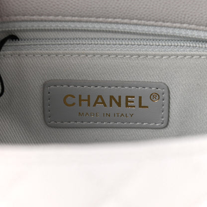 Chanel Caviar Quilted Mini Coco Handle Flap Light Grey 8 of 10