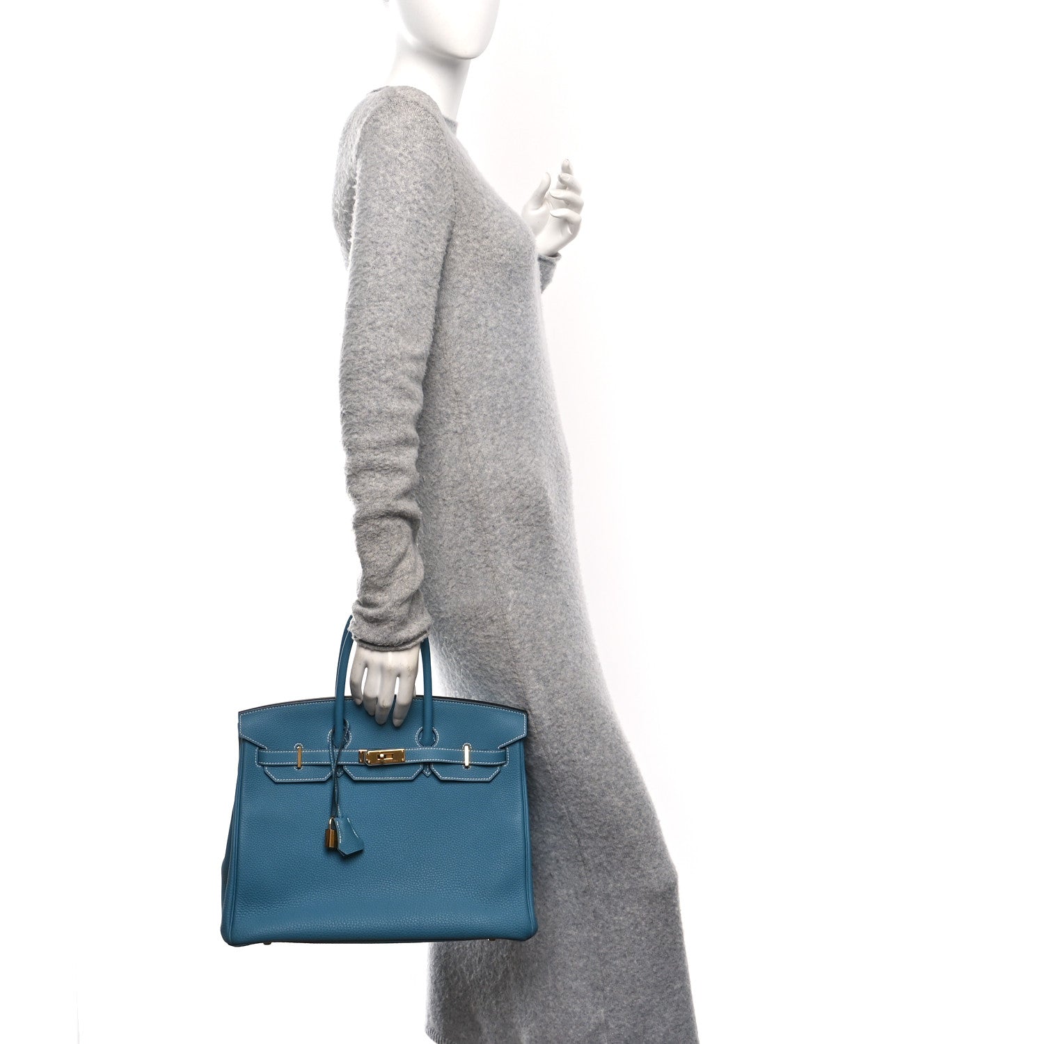 Hermes Togo BIRKIN 35 Blue Jean 2 of 13