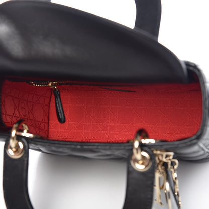 Christian Dior Lambskin Cannage Small Lucky Badges My Lady Dior Black 5 of 13