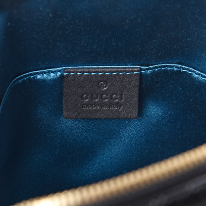 Gucci Suede Patent Web Small Ophidia Dome Shoulder Bag Nocciola Black 5 of 9
