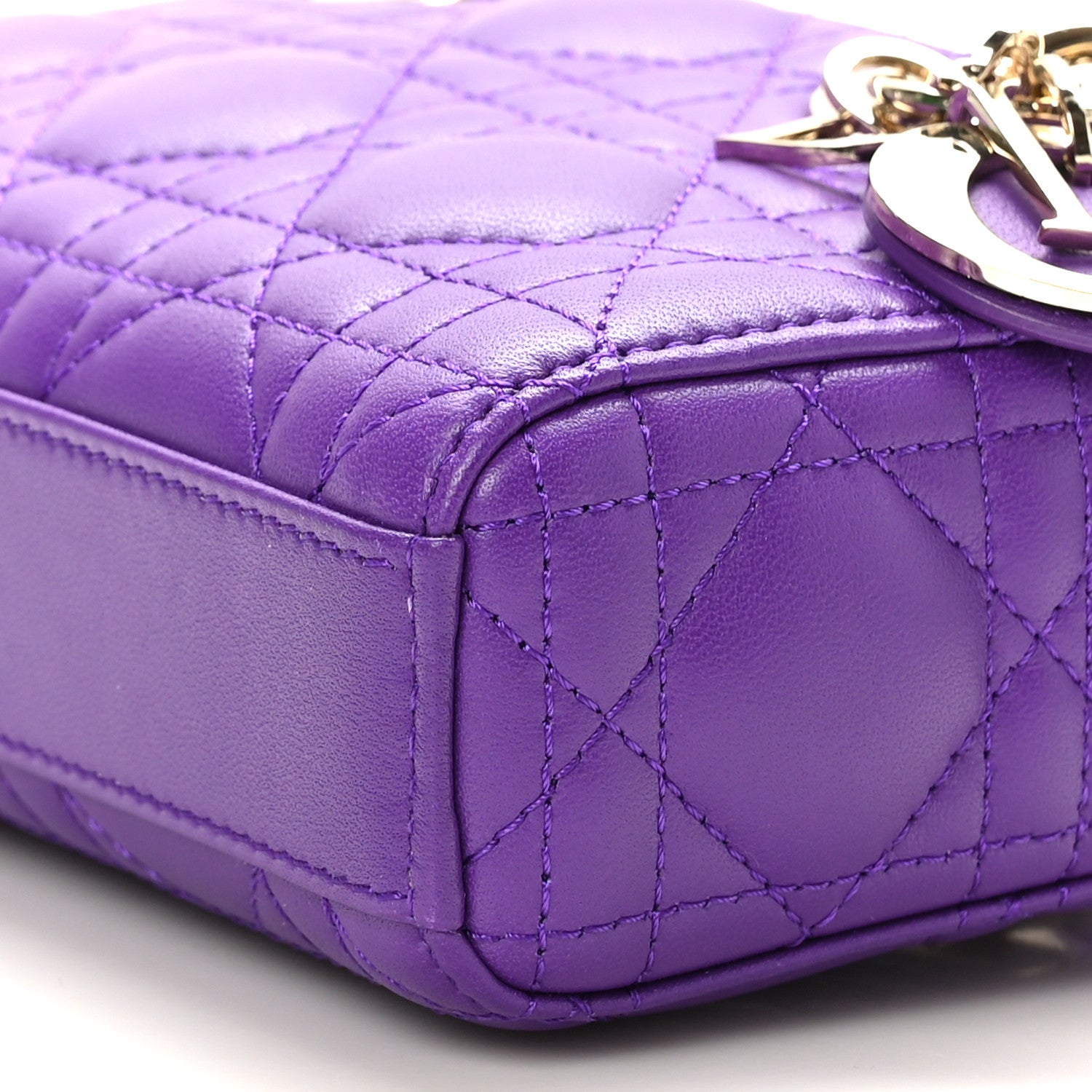 Christian Dior Lambskin Cannage Micro Lady D-Joy Purple 8 of 8