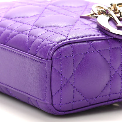 Christian Dior Lambskin Cannage Micro Lady D-Joy Purple 8 of 8