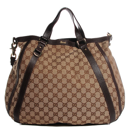 Gucci Monogram Medium Abbey Convertible Tote Dark Brown 1 of 7