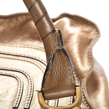 Chloe Metallic Calfskin Medium Marcie Satchel Gold 13 of 20