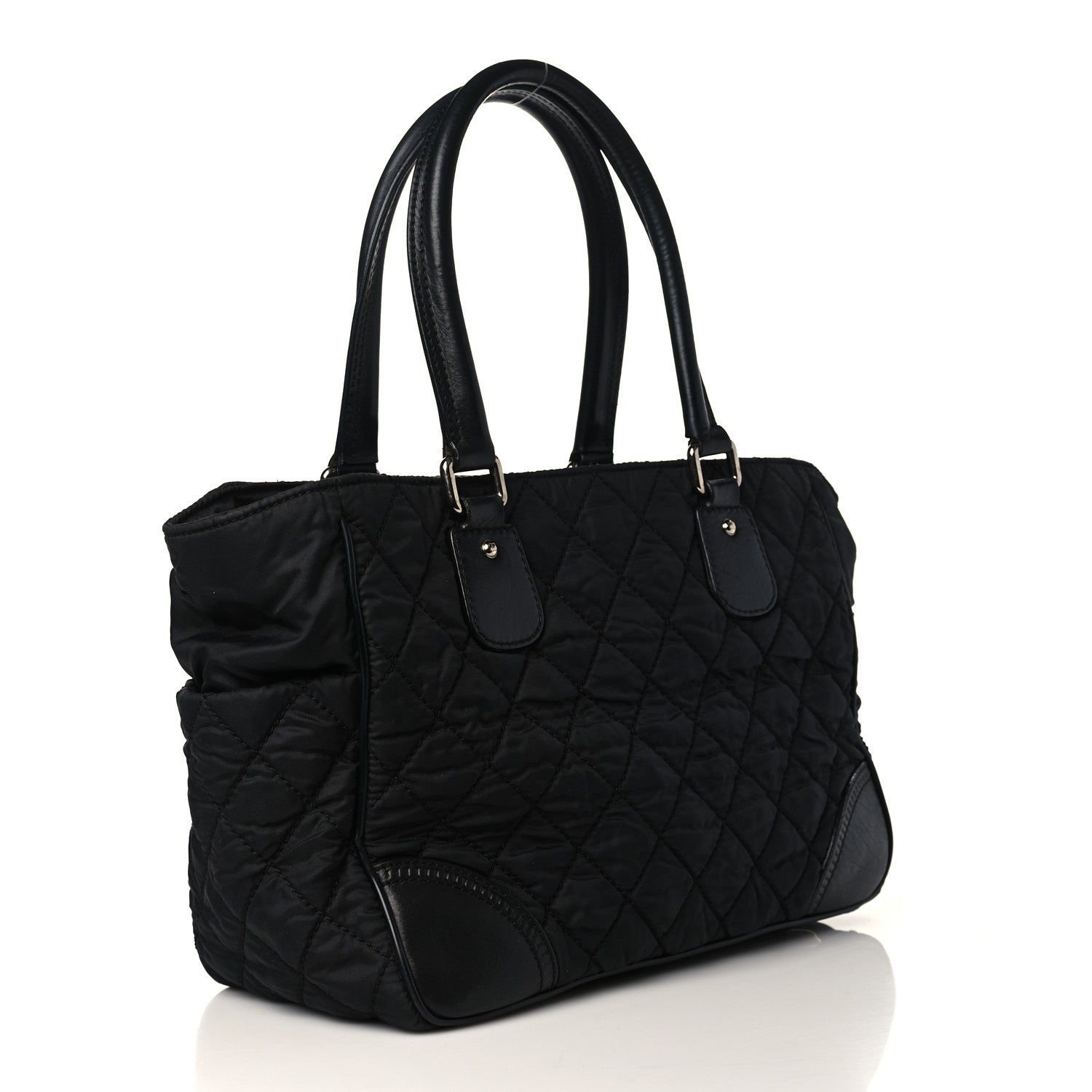 Chanel Nylon Calfskin Paris New York Tote Bag Black 3 of 10