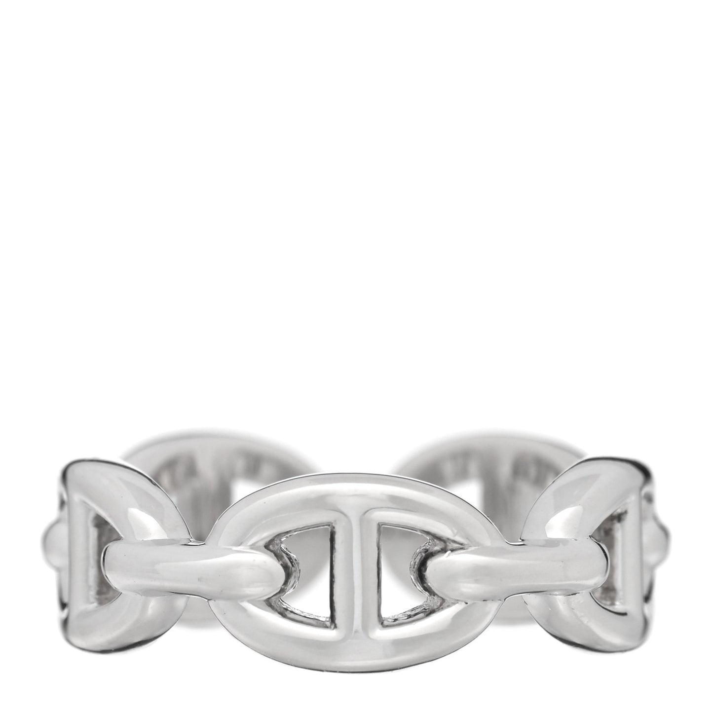 Sterling Silver PM Chaine d'Ancre Enchainee Band Ring 55 7.25