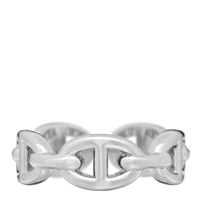 Hermes Sterling Silver PM Chaine d'Ancre Enchainee Band Ring 55 7.25 1 of 4