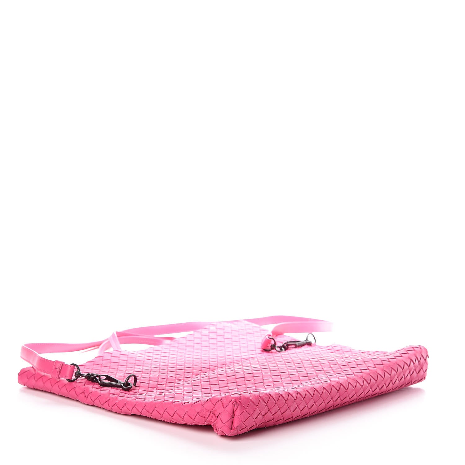 Bottega Veneta Nappa Intrecciato Fold Over Tote Rosa Shock 4 of 9