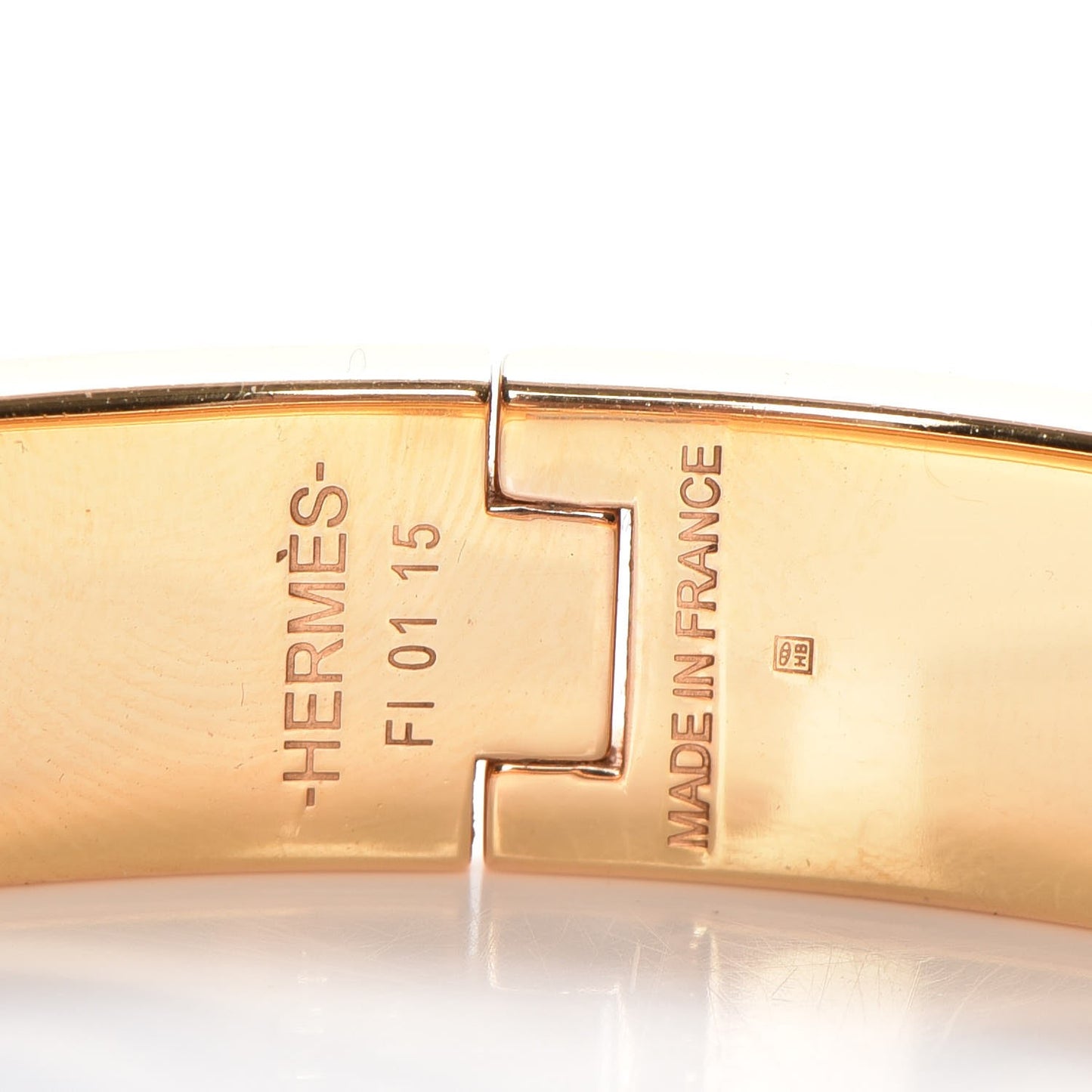 Enamel Narrow Clic Clac H Bracelet PM Black