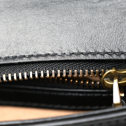 Gucci Calfskin Matelasse Small GG Marmont Top Handle Shoulder Bag Black 11 of 11