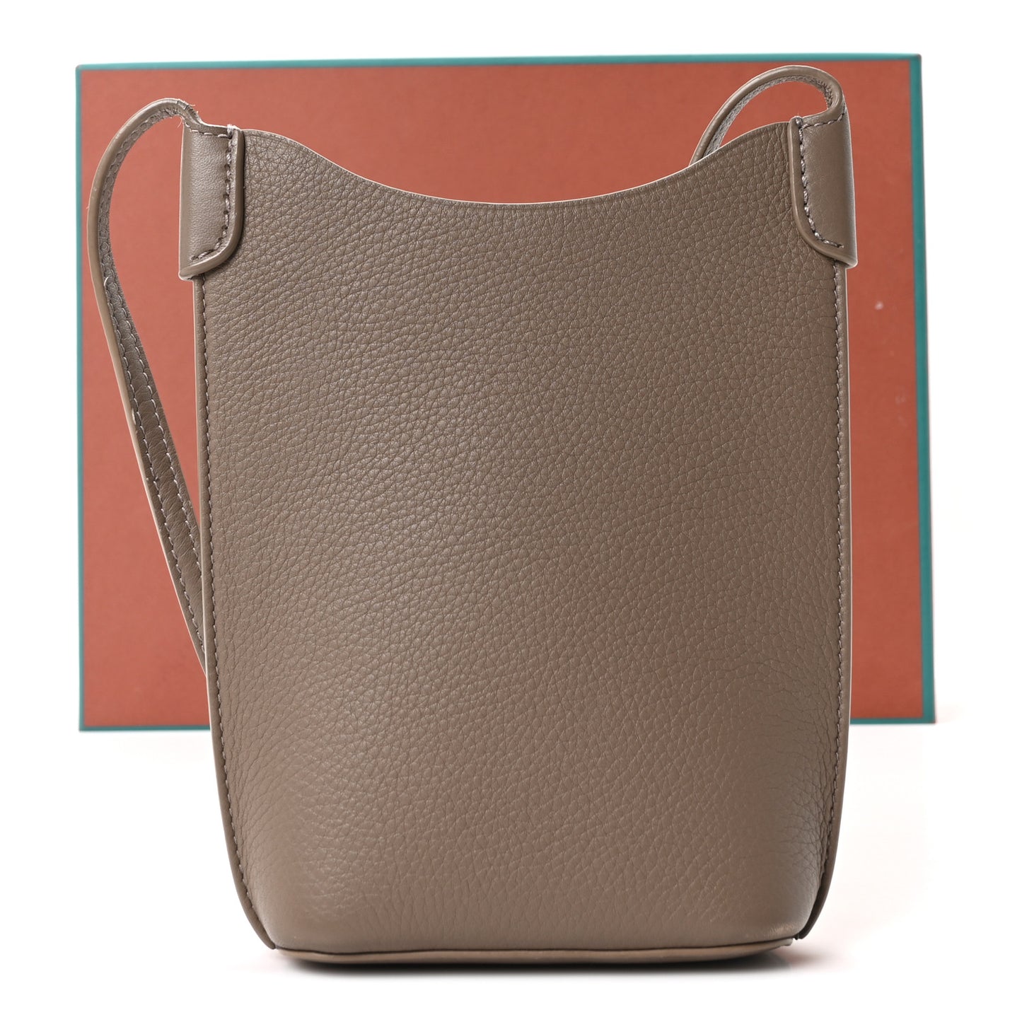 Grained Calfskin Bale Phone Case Warm Mastic