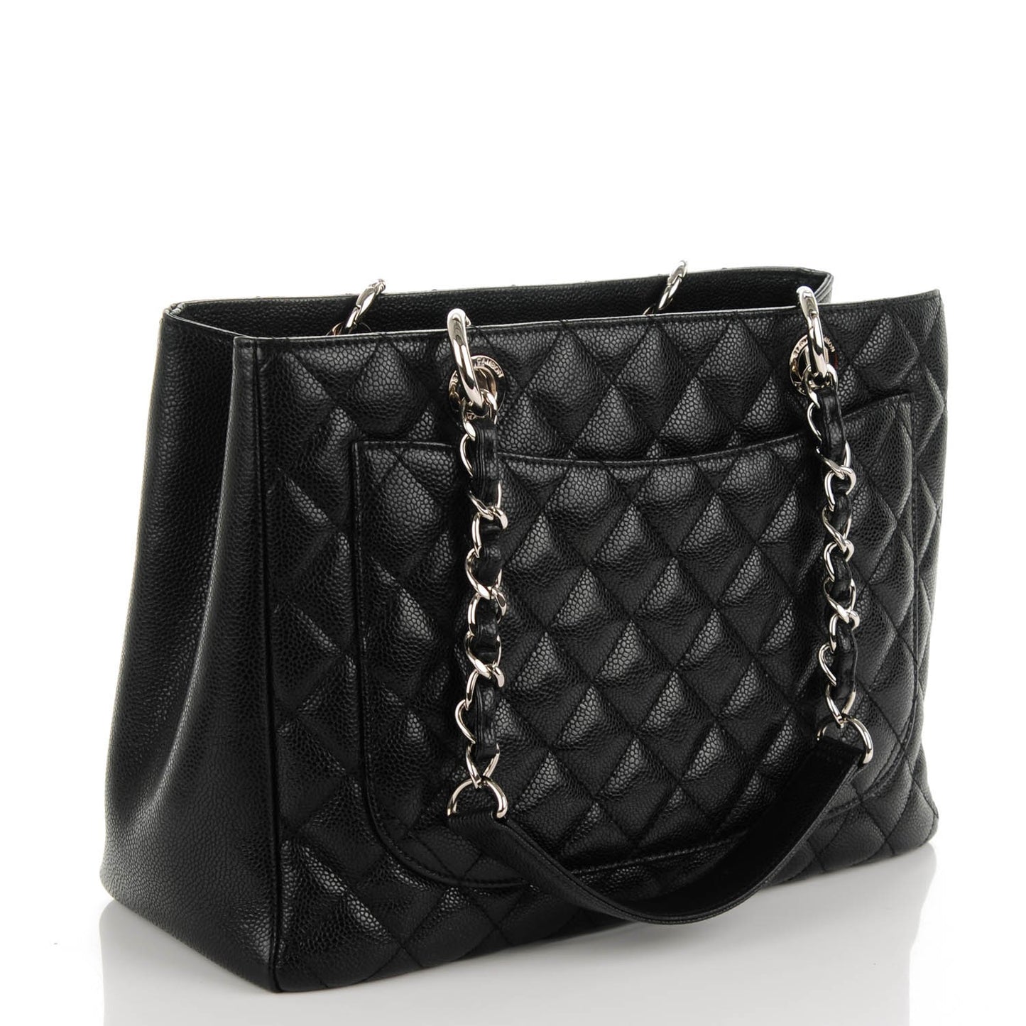 Caviar Quilted Grand Shopping Tote GST Black