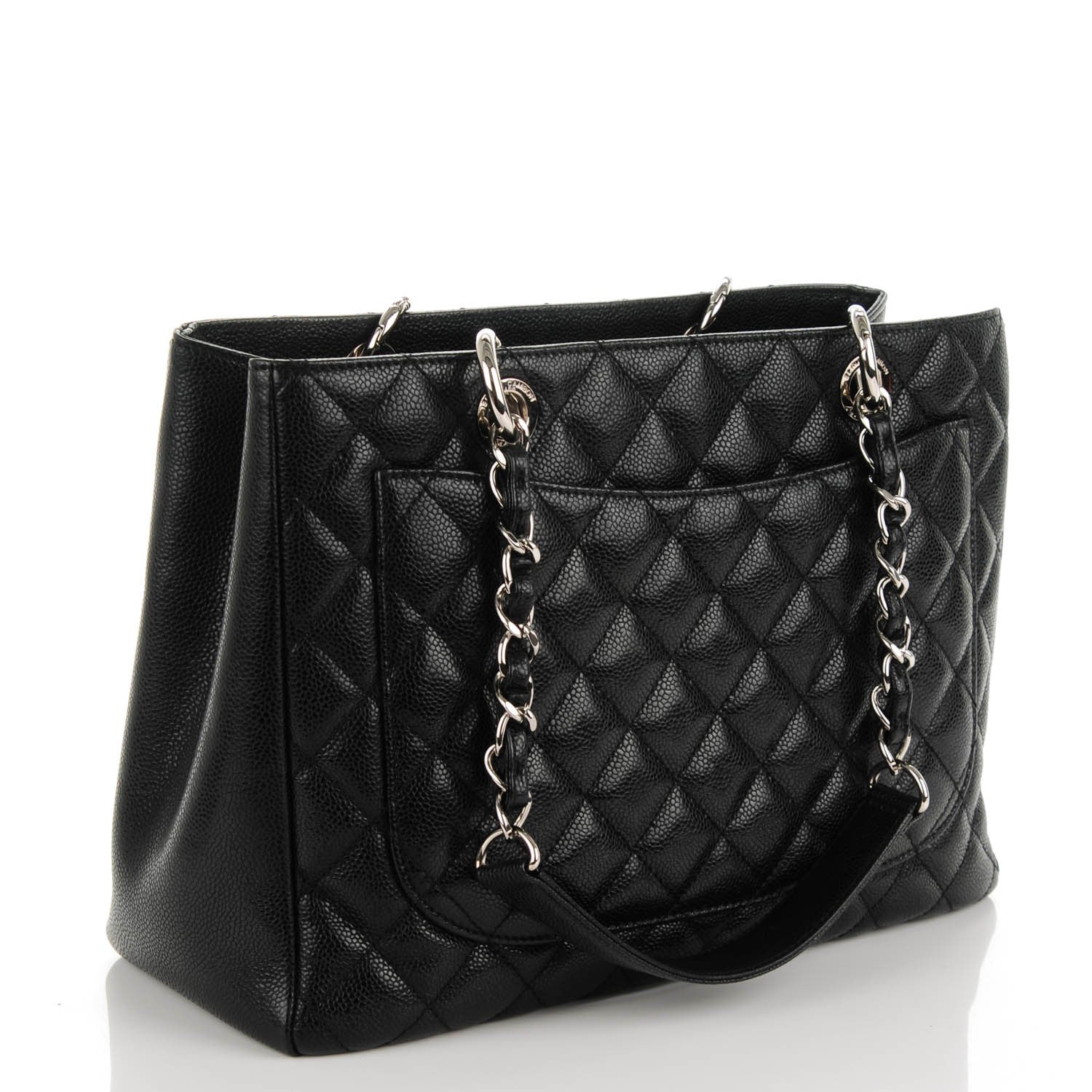 Chanel Caviar Quilted Grand Shopping Tote GST Black 3 of 7