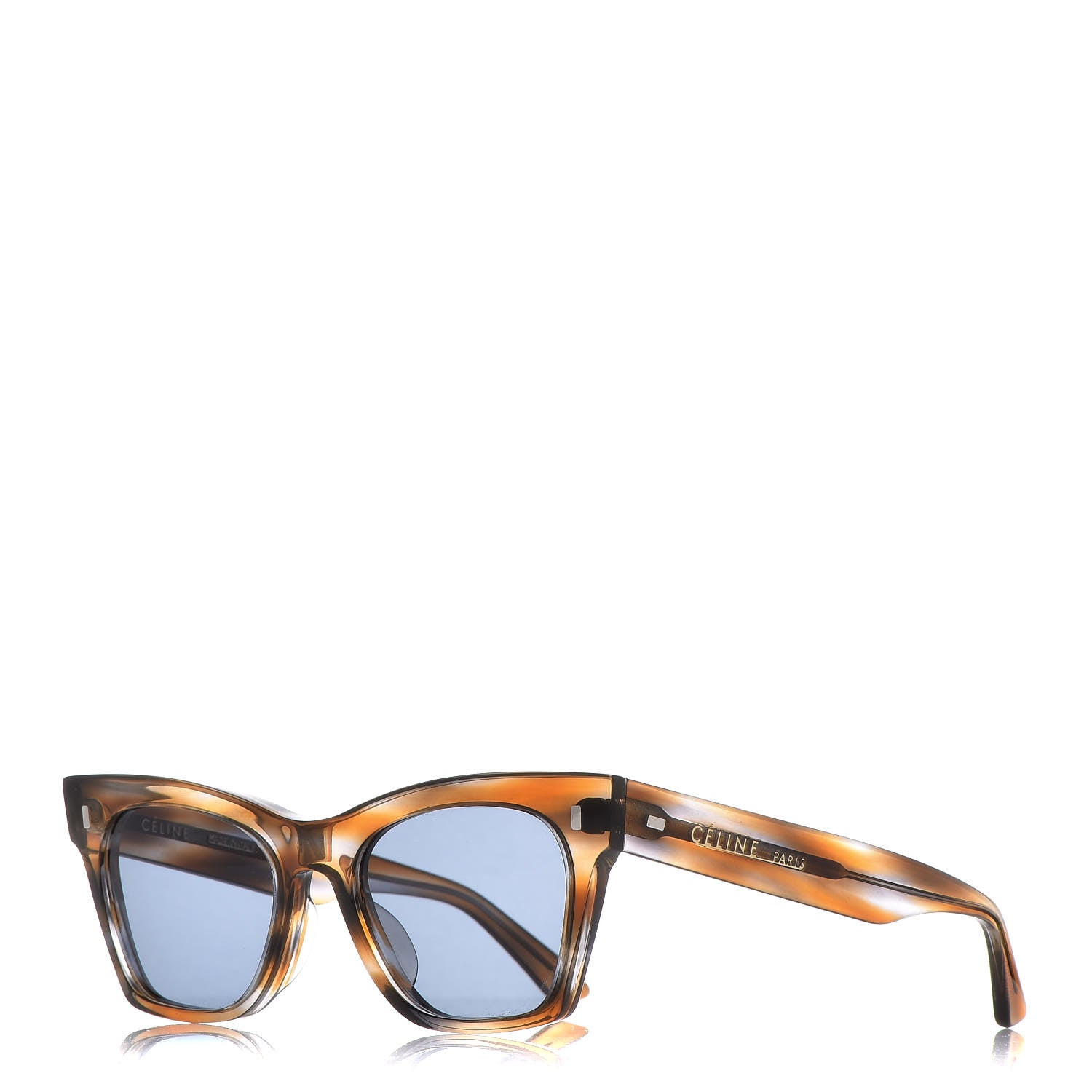 Celine Acetate Cat Eye Sunglasses CL 40052U Havana 1 of 8