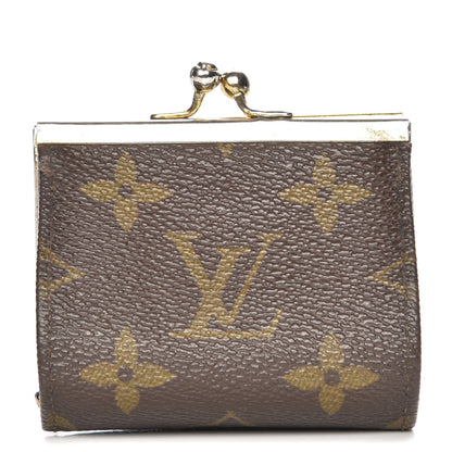 Louis Vuitton Monogram Mini Kiss Lock Coin Purse 1 of 7