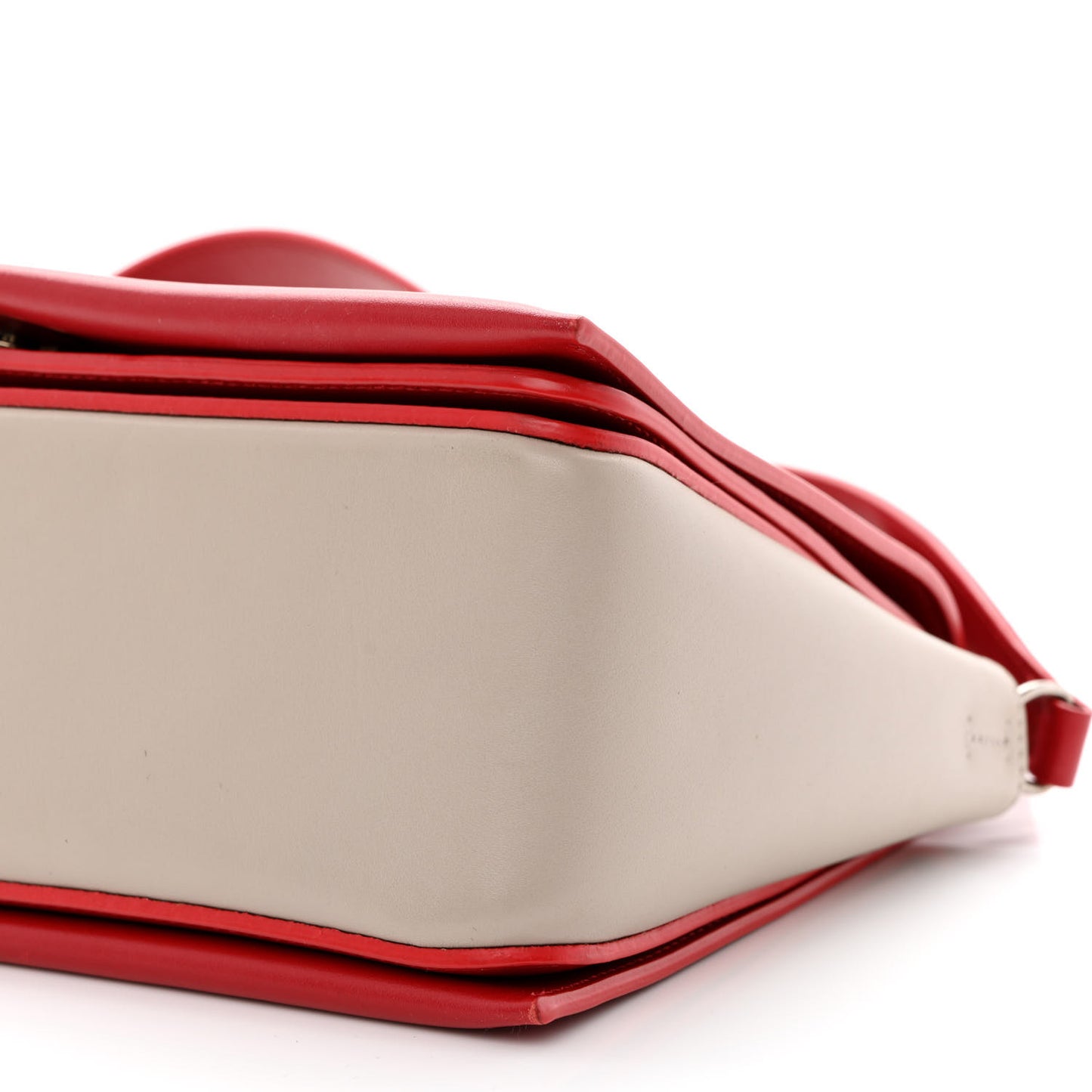 Shiny Smooth Calfskin Medium Frame Shoulder Bag Poppy Red Clay