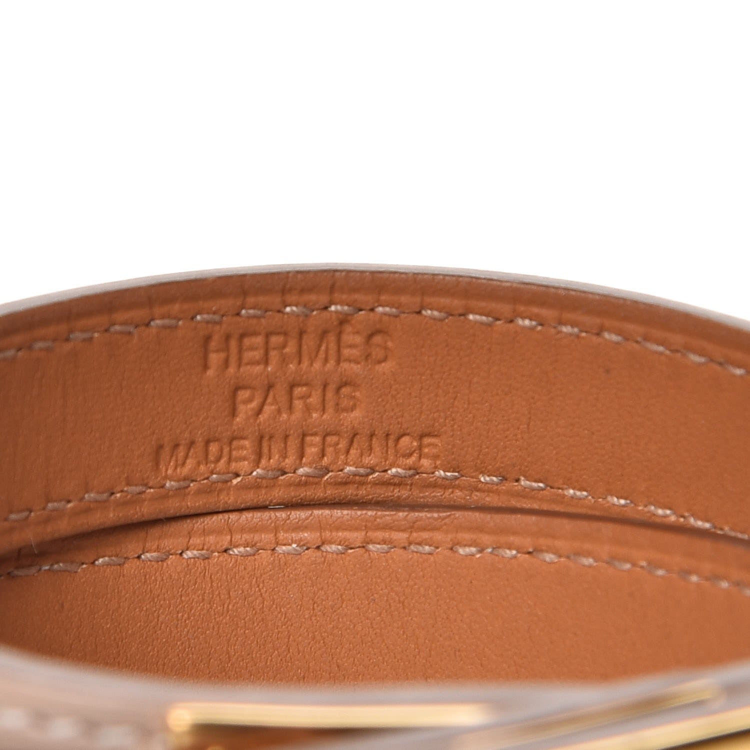 Hermes Tadelakt Kelly Double Tour Bracelet M Argile 4 of 8