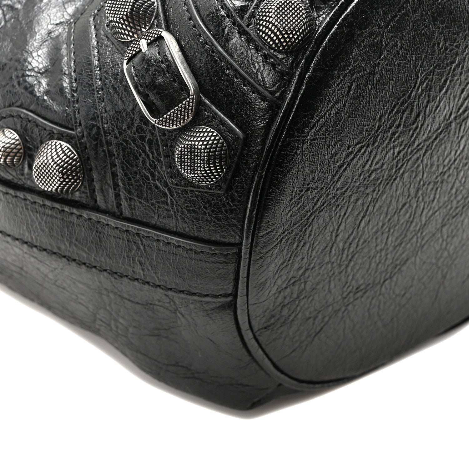 Balenciaga Agneau Arena Small Le Cagole Bucket Bag Black 9 of 10