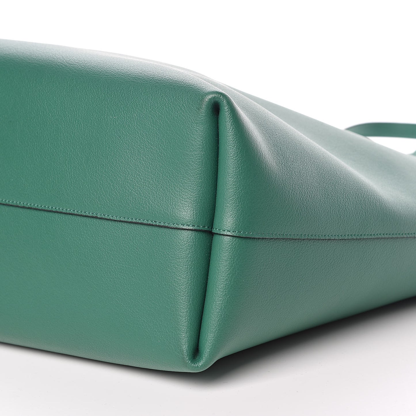 Calfskin Large Shopping Tote Emerald Green