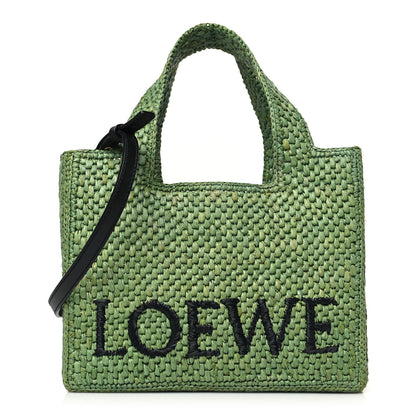 Loewe X PAULA'S IBIZA Raffia Font Tote Green 1 of 9