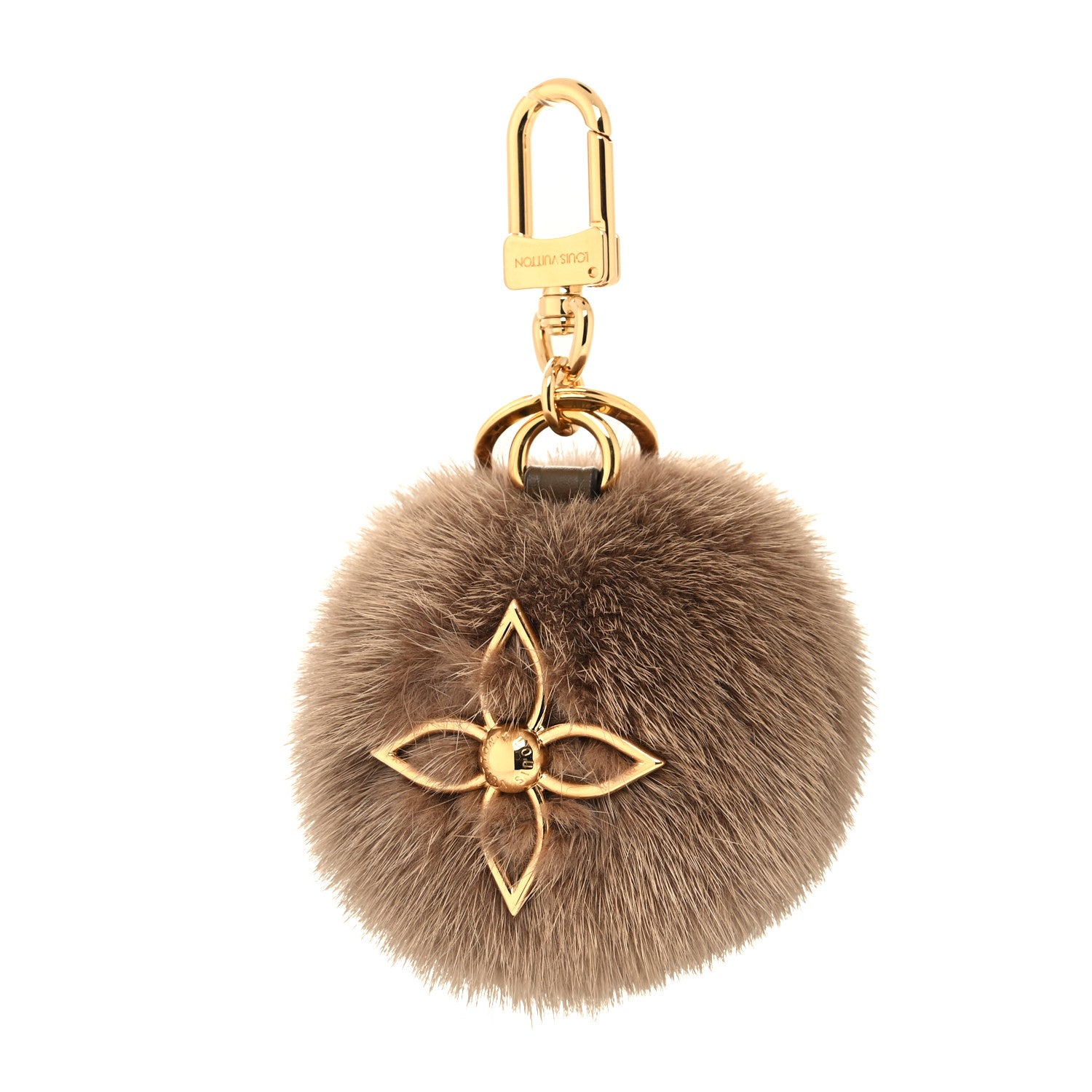 Louis Vuitton Mink Fur Lovely Vision Bag Charm Key Holder Brown 1 of 5