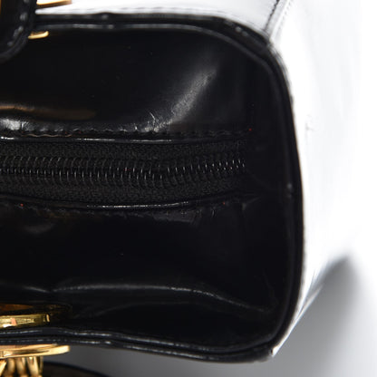 Christian Dior Vintage Patent Medium Lady Dior Black 12 of 13