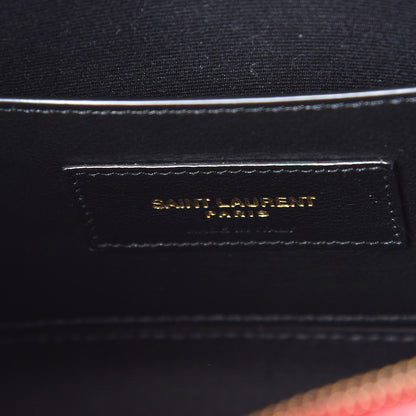 Saint Laurent Patent Matelasse Vicky Monogram Belt Bag Red 6 of 9