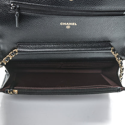 Chanel Caviar Quilted Wallet On Chain WOC Black 5 of 8