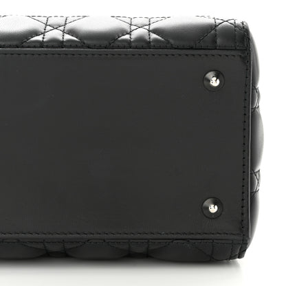 Christian Dior Lambskin Cannage Medium Lady Dior Black 11 of 11