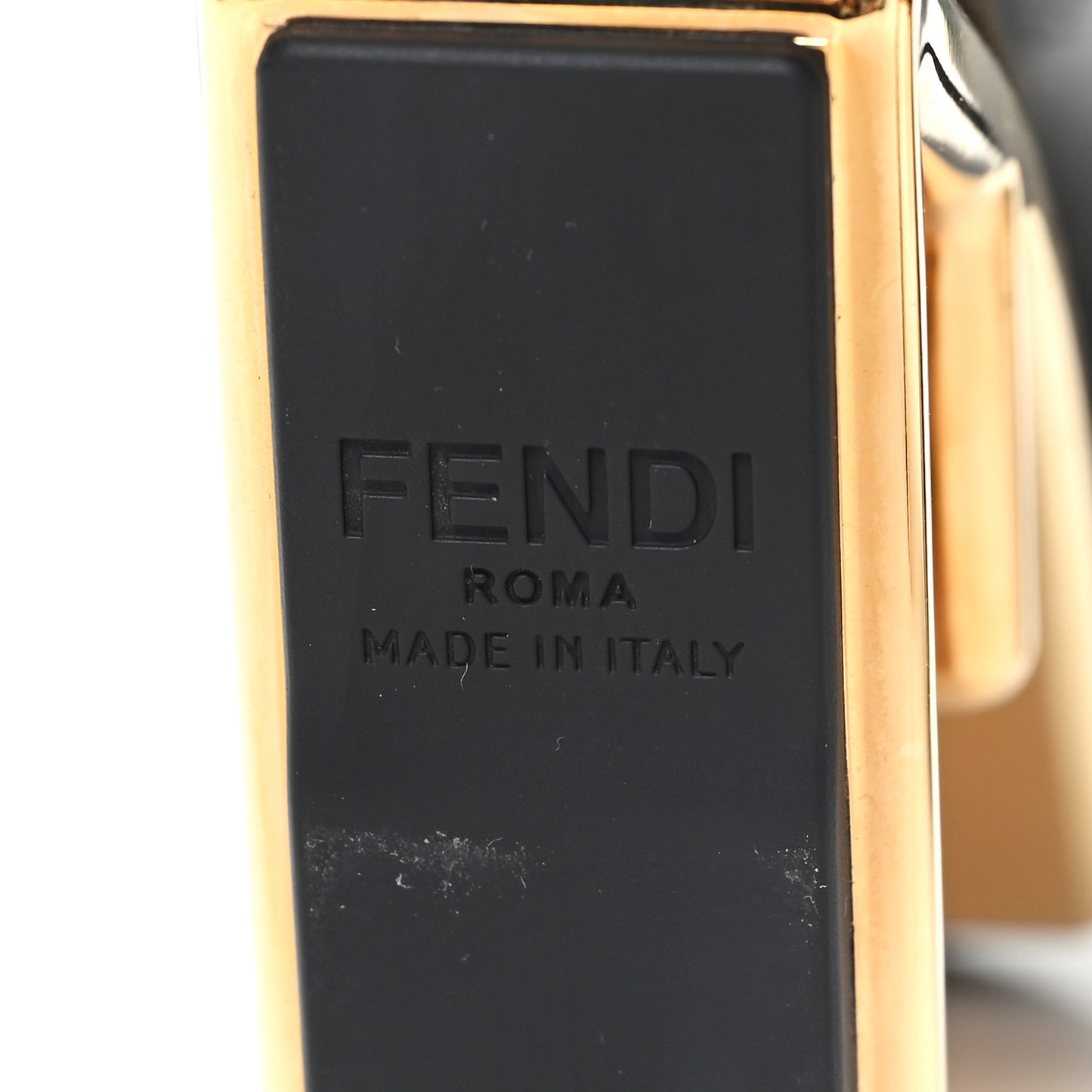 Calfskin Fendi First 95mm Slide Sandals 38 Black