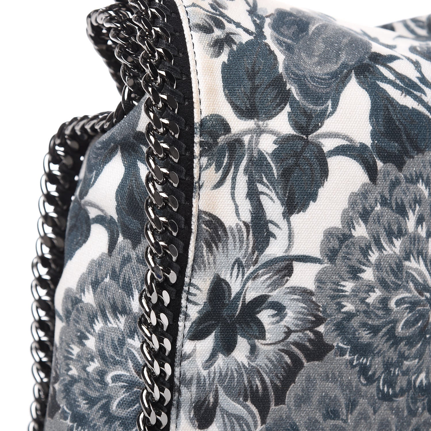 Stella McCartney Cotton Canvas Floral Print Large Falabella Tote Ivory 12 of 16