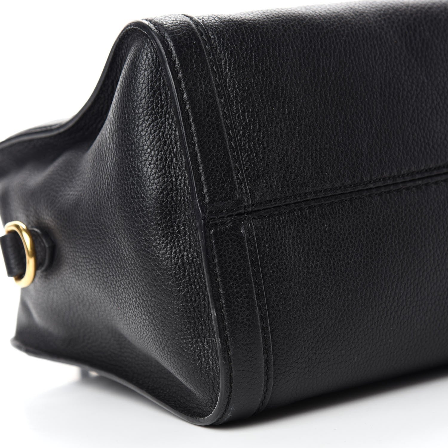 Alexander McQueen Pebbled Calfskin Small Skull Padlock Zip Around Tote Black 6 of 10
