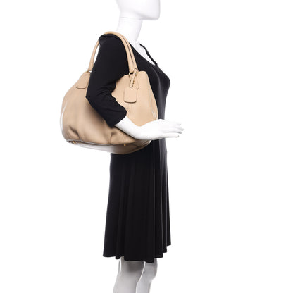 Prada Vitello Daino Shoulder Bag Sabbia 2 of 14